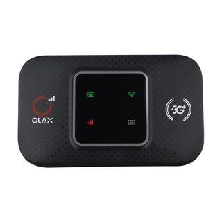 مودم 4G LTE قابل حمل مدل OLAX E5783 با باتری 3000 میلی‌آمپر ساعت، پشتیبانی همزمان 8 کاربر، سرعت دانلود تا 150 مگابیت بر ثانیه، قابلیت ارسال پیامک فارسی و اتصال Wi-Fi