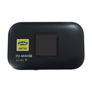 مودم 4G قابل حمل ایرانسل مدل FD-M40 با باتری 3000 میلی‌آمپر، پشتیبانی همزمان 25 کاربر، صفحه نمایش LCD، اتصال بی‌سیم و باسیم، سازگار با اندروید، ویندوز و MacOS و قابلیت پشتیبانی از پیامک و DDNS