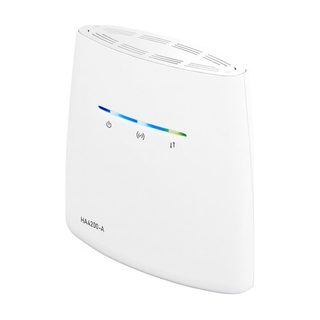مودم رومیزی 4G همراه اول مدل HA4200-A با پشتیبانی LTE، اتصال همزمان 32 کاربر، دو پورت LAN و یک پورت WAN، مدیریت آسان از طریق پنل وب و کارت هدیه فعال‌سازی سیم‌کارت اعتباری و 300 گیگابایت اینترنت هدیه یک ساله