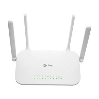 مودم روتر 4G LTE قابل حمل کیولینک مدل QLINK QL610 با استاندارد بی‌سیم 802.11b/g/n، سرعت 300 مگابیت بر ثانیه، چهار آنتن 5dBi، پشتیبانی همزمان تا 32 کاربر و اتصال سیم‌کارت 4G/3G