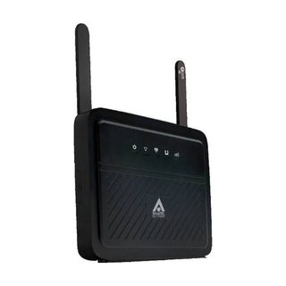 مودم 4G LTE قابل حمل شاتل مدل اسکای فایبر شاتل با دو آنتن 5 dBi، پشتیبانی از 4.5G و 32 کاربر، دارای پورت LAN RJ-45 و فایروال سخت‌افزاری و نرم‌افزاری