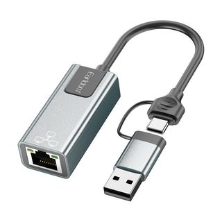 کارت شبکه اکسترنال مبدل USB-A/USB-C به LAN ارلدام مدل NC3 RJ45