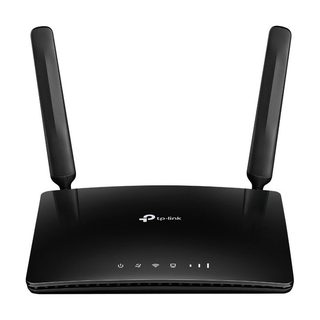 روتر 4G LTE خانگی و اداری تی پی‌لینک مدل TL-MR6400 V5 با دو آنتن خارجی، فرکانس 2.4 گیگاهرتز، سرعت 300 مگابیت بر ثانیه، پورت LAN/WAN 10/100 مگابیتی، پشتیبانی از 64 کاربر و فایروال پیشرفته