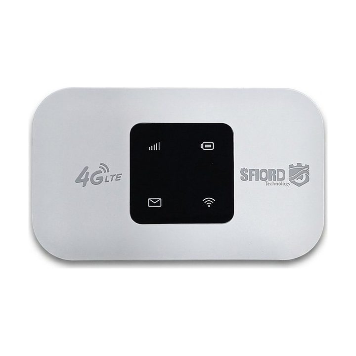 مودم جیبی 4G LTE اسفیورد مدل M720 با باتری 3000 میلی‌آمپر ساعت، پشتیبانی از 4.5G، اتصال همزمان تا 10 کاربر، سرعت دانلود 150 مگابیت بر ثانیه، وای‌فای 802.11b/g/n و قابلیت اتصال USB