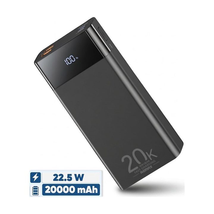 پاوربانک 22.5 وات ریمکس مدل RPP-450 22.5W ظرفیت 20000 میلی آمپر ساعت