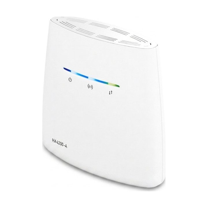 مودم رومیزی 4G همراه اول مدل HA4200 پشتیبانی LTE و Wi-Fi، اتصال هم‌زمان 32 کاربر، پورت LAN و WAN، قابلیت مدیریت از طریق پنل وب، همراه کارت هدیه فعال‌سازی سیم‌کارت اعتباری و 70 گیگابایت اینترنت هدیه یک‌ساله