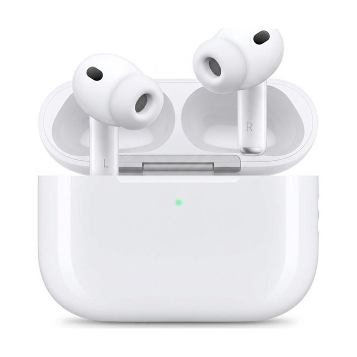 هدفون بلوتوثی اپل مدل AirPods Pro 3 با نویز کنسلینگ فعال، قابلیت پخش صدای محیطی، عمر باتری 10 ساعت، مقاوم در برابر رطوبت و عرق