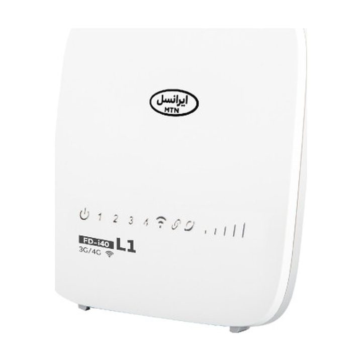 مودم روتر 4G ایرانسل مدل FD-i40 L1 کد L3300، به همراه با سیم‌کارت و 300 گیگابایت اینترنت 3 ماهه، پشتیبانی از 32 کاربر و درگاه RJ-45 LAN