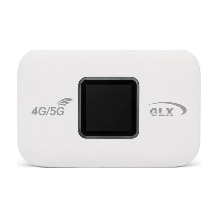 مودم روتر 4G/5G قابل حمل جی ال ایکس مدل C200، با اتصال سیم‌کارت و Wi-Fi، باتری 3000 میلی‌آمپرساعتی، پشتیبانی از 10 کاربر و درگاه USB Type-C، همراه با کابل USB Type-C
