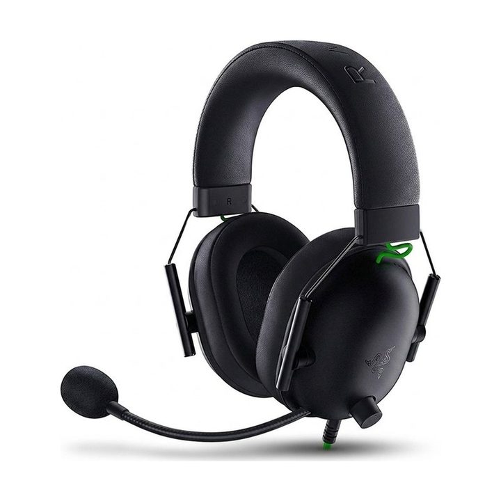 هدست گیمینگ ریزر مدل BlackShark V2 X با نویز کنسلینگ بدنه و نویز کنسلینگ میکروفون (ENC)، اتصال از طریق جک 3.5 میلی‌متری، دارای صدای فراگیر 7.1 کاناله، دارای تکنولوژی صدای 360 درجه