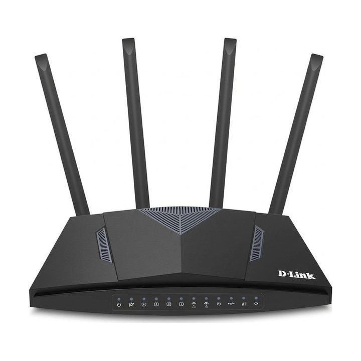 روتر بی‌سیم 4G خانگی دی-لینک مدل DWR-M960 4G AC1200 با پشتیبانی از 32 کاربر، چهار درگاه LAN گیگابیت، پورت USB 2.0، اتصال WAN و سیم‌کارت، آنتن خارجی چهارگانه و کلیدهای WPS، Reset و روشن/خاموش