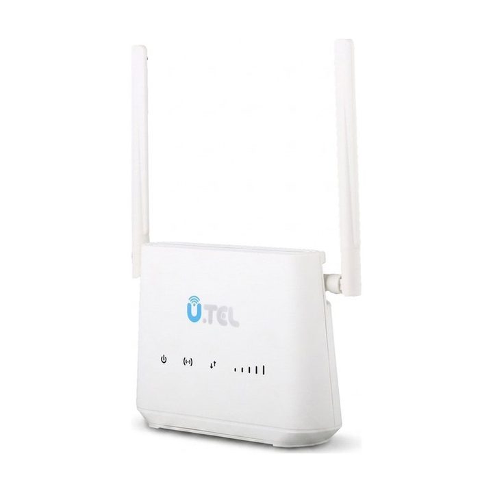 مودم روتر بی‌سیم 4G LTE خانگی یوتل مدل L443 با پشتیبانی اتصال سیم‌کارت، سرعت دانلود تا 150 مگابیت بر ثانیه، آپلود 50 مگابیت بر ثانیه، 4 پورت LAN، آنتن 2x2 MIMO و استاندارد بی‌سیم 802.11b/g/n