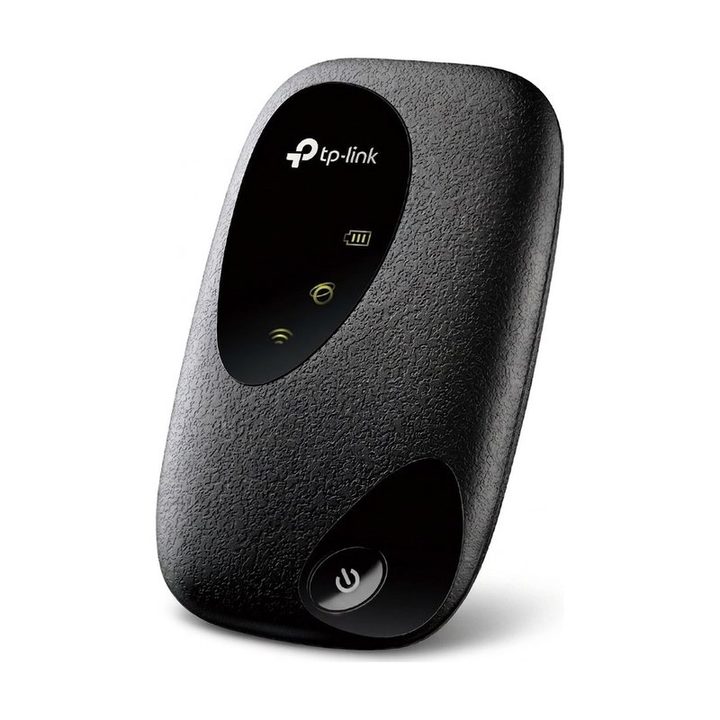 مودم 4G قابل حمل تی‌پی‌لینک مدل M7200 با باتری 2000 میلی‌آمپرساعت، سرعت انتقال 300Mbps، پشتیبانی از اتصال بی‌سیم و باسیم، وزن 100 گرم، امنیت WPA2 و قابلیت استفاده تا 8 ساعت